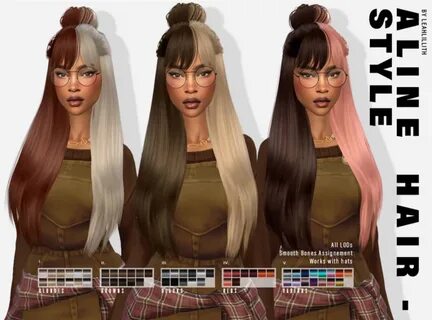 Aline Hairstyle - Sims 4 Mod Download Free