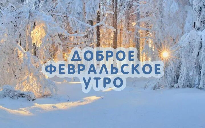 Доброе февральское утро православные. Открытки с добрым февральским утром. Доброе зимнее утро февраля. Пожелание доброго февральского утра. Картинки с добрым утром зимние.