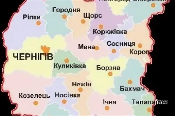 Город чернигов на карте