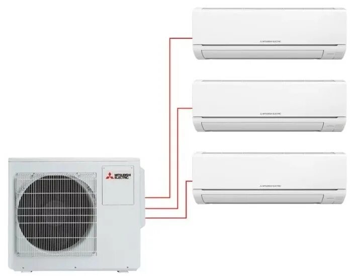 Настенная сплит-система Mitsubishi Electric MSZ-hj25va-er1×3 / MXZ-3hj50va-er1. Настенная сплит-система Mitsubishi Electric MSZ-hj25va-er1×2 / MXZ-3hj50va-er1. Mitsubishi MSZ-hj25va. Наружный блок Mitsubishi Electric MXZ-2dm40va. Сплит система с установкой в спб