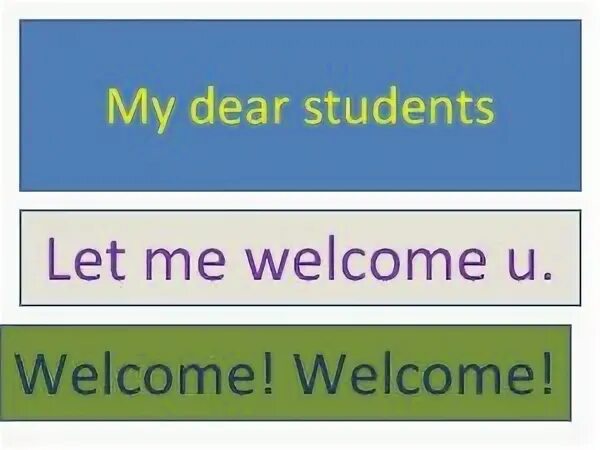 Dear students