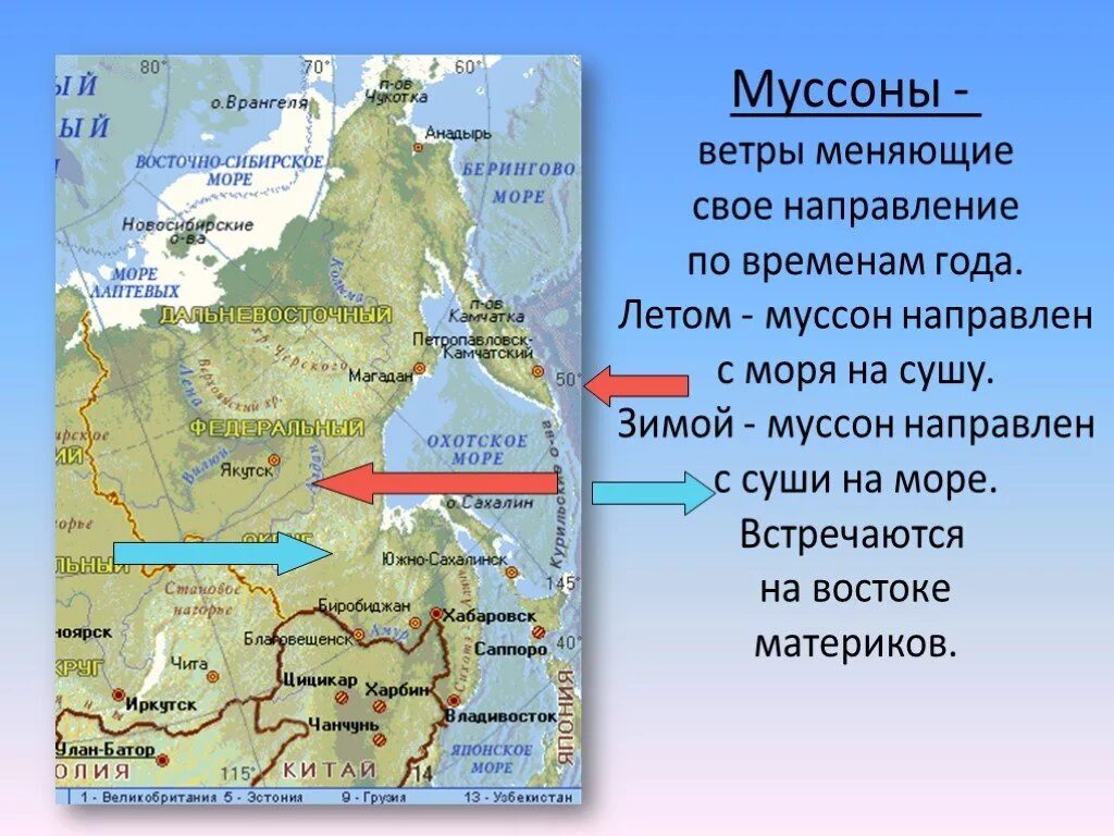 Влияние муссонов. Муссон. Муссонные ветра. Летний и зимний Муссон. Муссоны направление ветра.