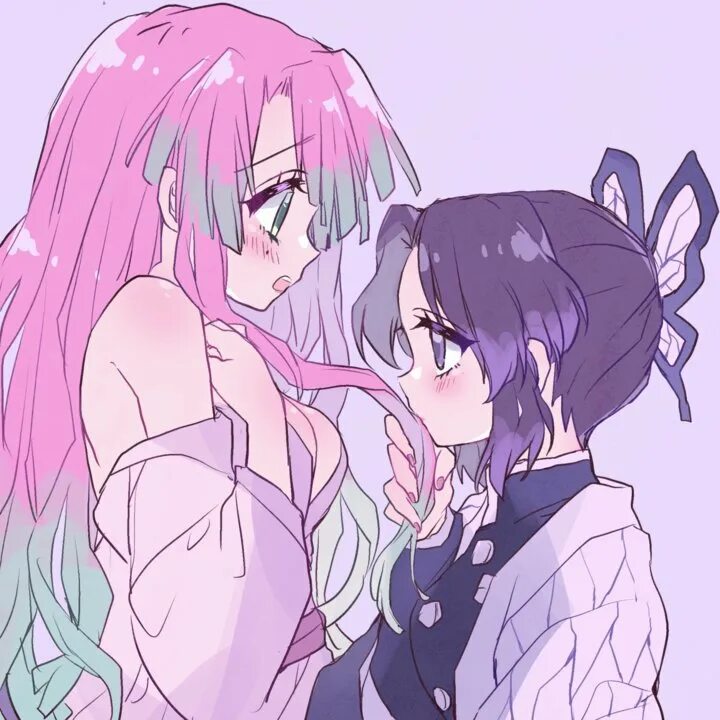 Мицури и шинобу. Мицури канроджи. Мицури и шинобу. Shinobu mitsuri. Шинобу и канроджи.