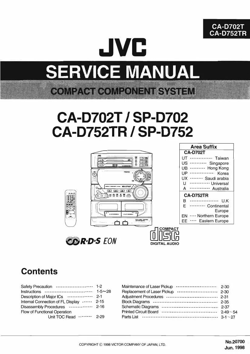 Service manual jvc. JVC SP-d302. JVC MX-d302t. JVC CA-d432 service manual. JVC MX d2t.