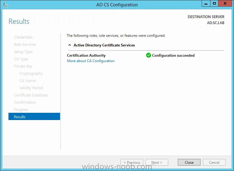 Server credential is
