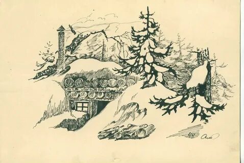 Землянка рисунок