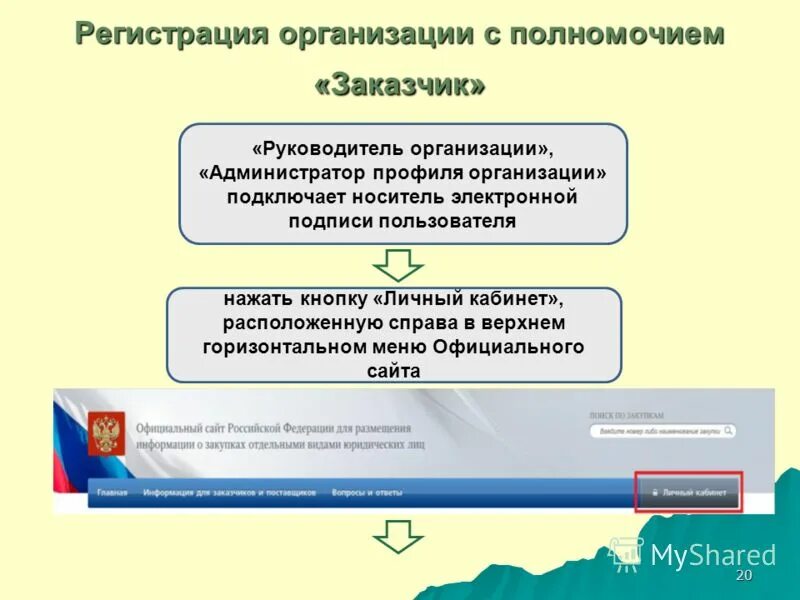 Проверить регистрацию организации