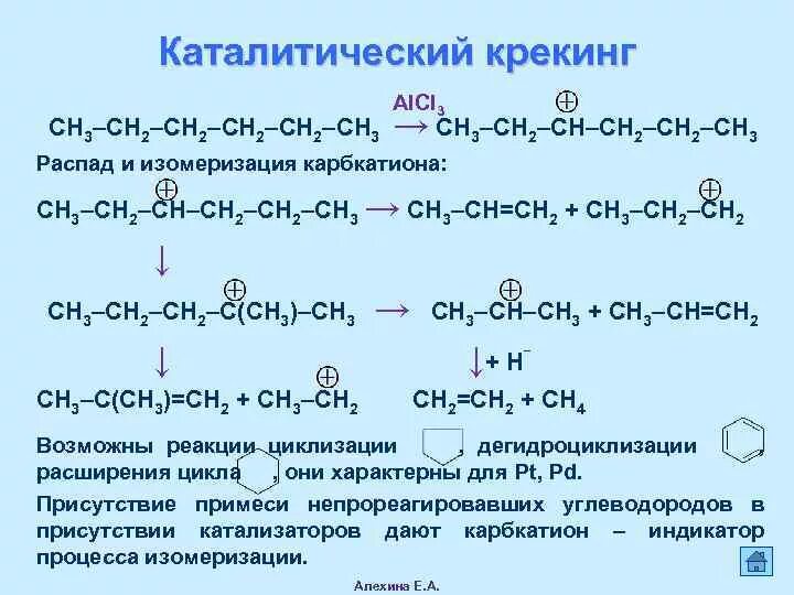 Термический крекинг пентана. Реакция дегидрирования алканов. Термический крекинг пентана. Механизм крекинга алканов. Реакция крекинга.