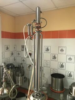 Первый перегон с дефлегматором на колонне