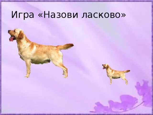 Назови ласково цель