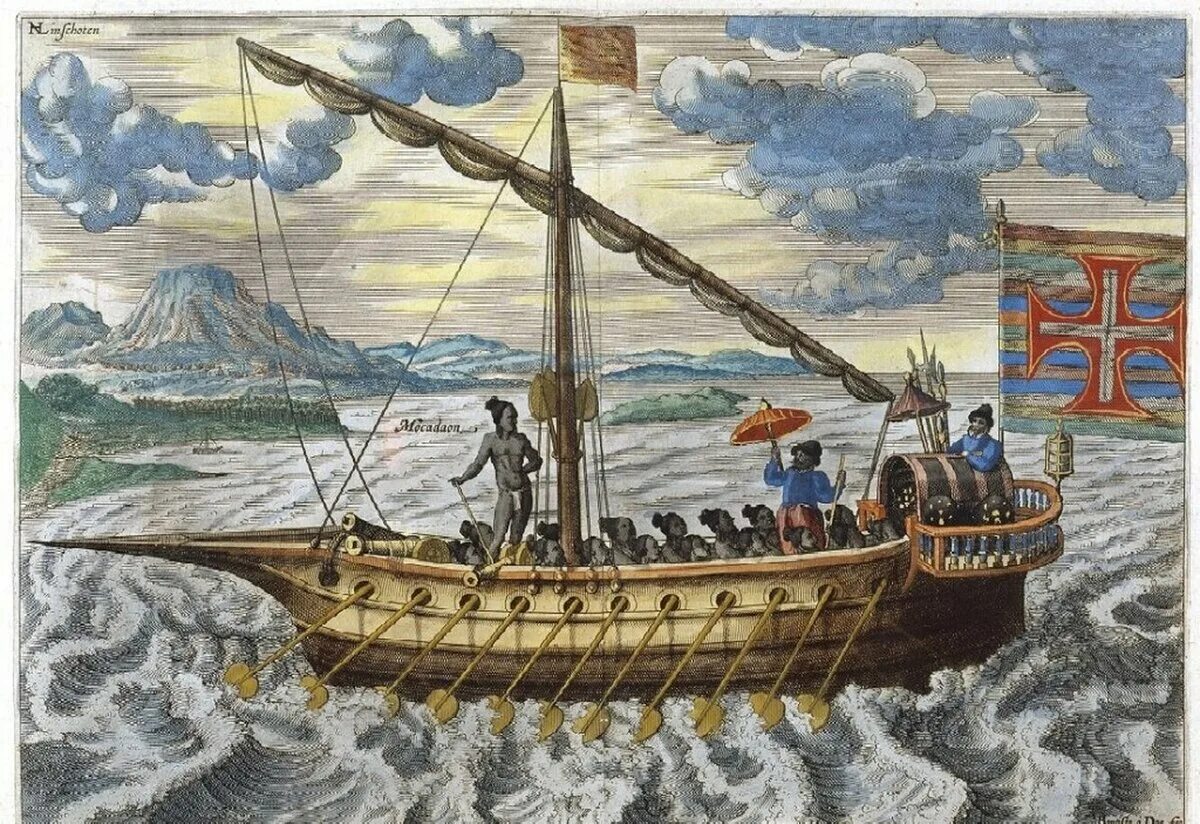Таран на корабле. Корабль Галера-Галиот. Галеры берберийских пиратов. Галиот 18 века.