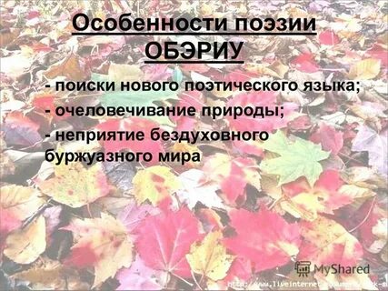 Особенности поэтического языка