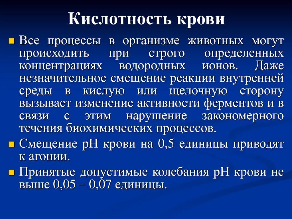 Определить кислотность крови