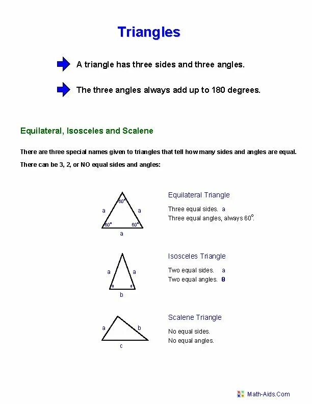Equal triangles