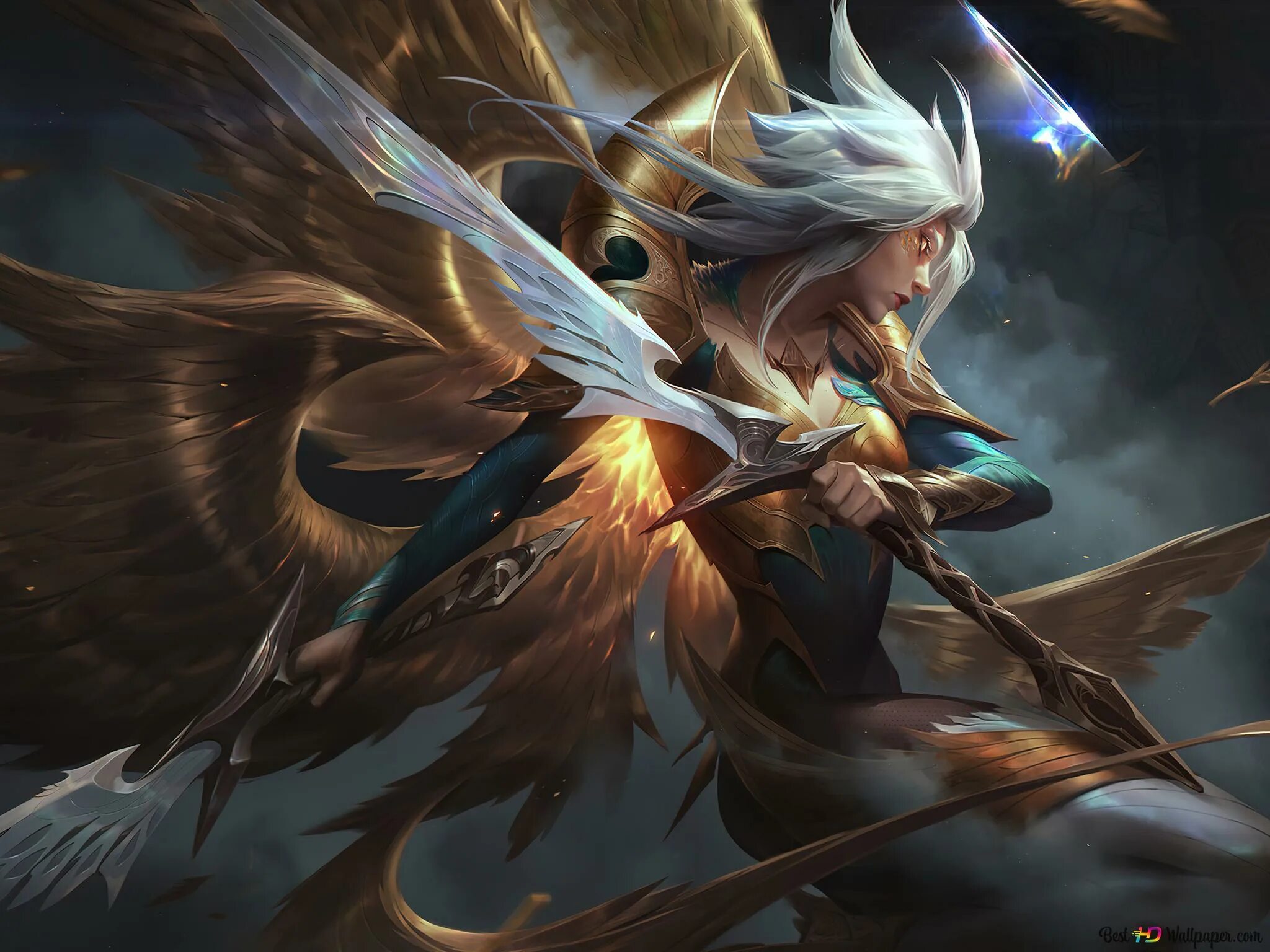 Кейл читать. Kayle. league of legends кейл крыло эфира.