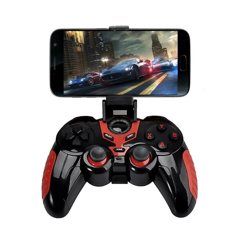 Приставка для телефона для просмотра. Wireless Gamepad Smart Controller. Беспроводной Bluetooth игровой джойстик x3 с держателем. Блютуз геймпад для андроид. Игровая приставка 2.4g Wireless.