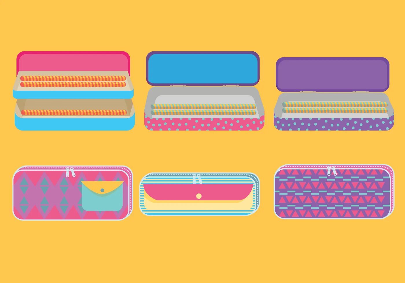 A pencil case in the desk