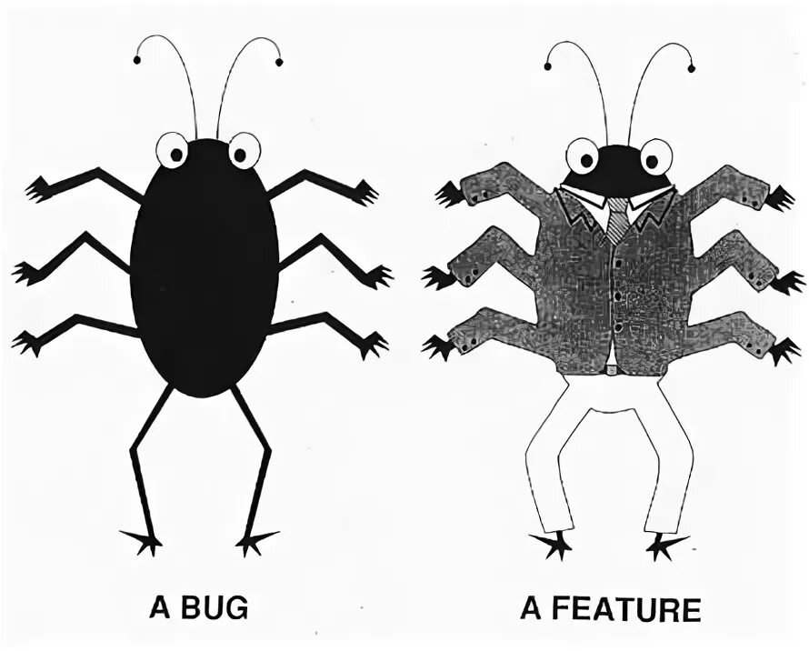 Bug vs feature. Баг фича Мем. Фича рисунок. Баг жучок. Фича это простыми словами