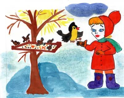 Птицы зимой дети кормят птиц зимой