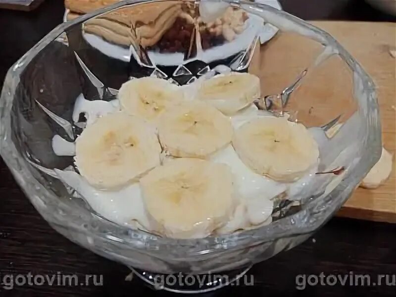 Десерт из банана и сгущенки