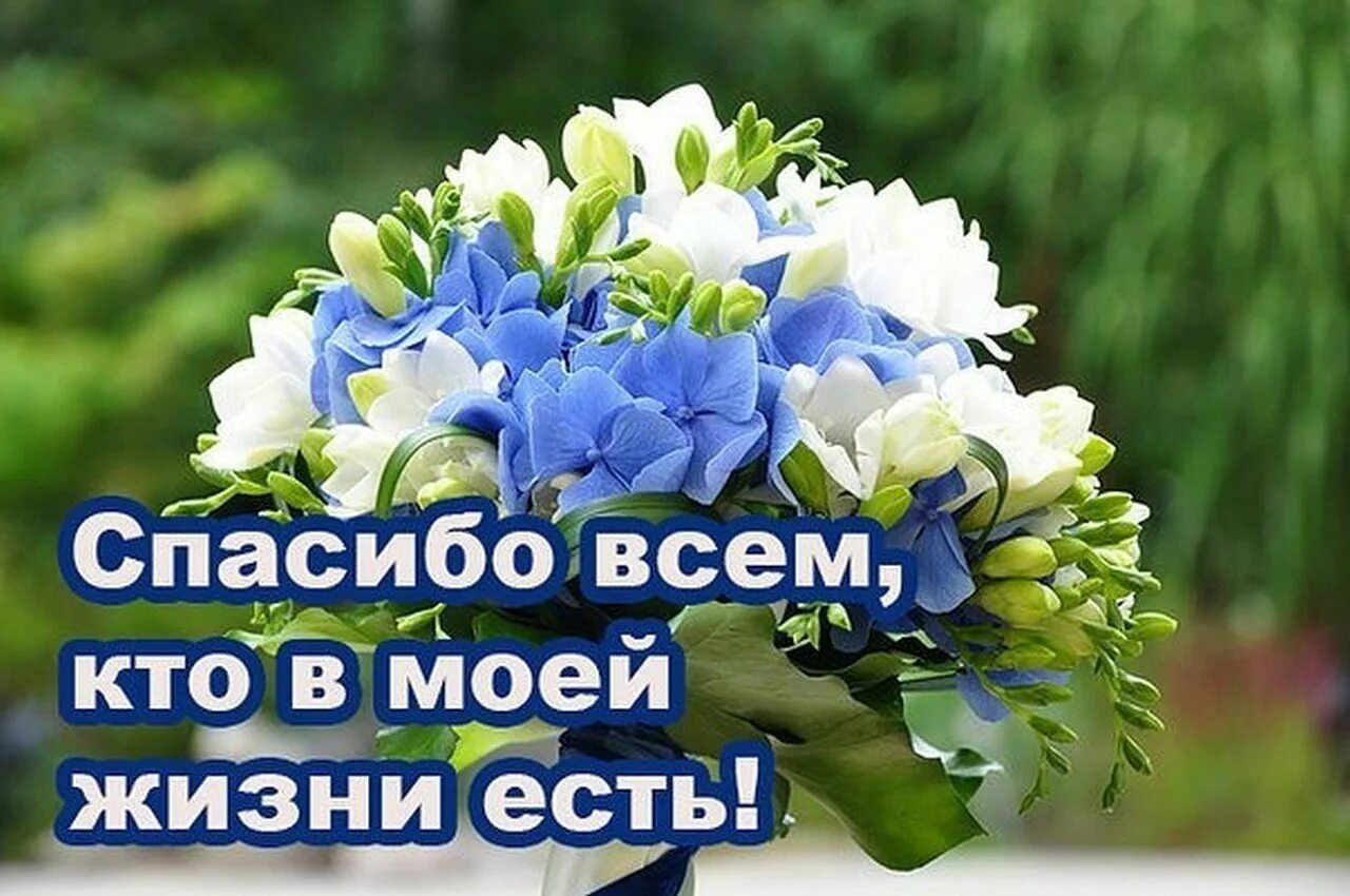 Всем спасибо. Спасибо вам за то что вы есть. Спасибо что вы есть. Спасибо всем кто есть в моей жизни. Слово спасибо помогает