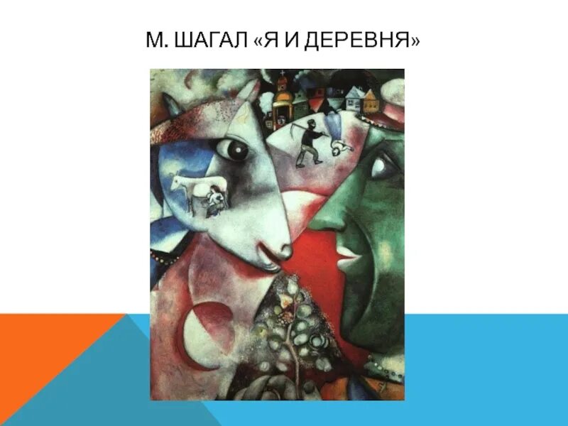 М Шагал я и деревня. Шагал я и деревня картина. Шагал я и деревня