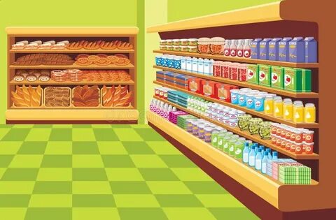 Полки магазина для детей