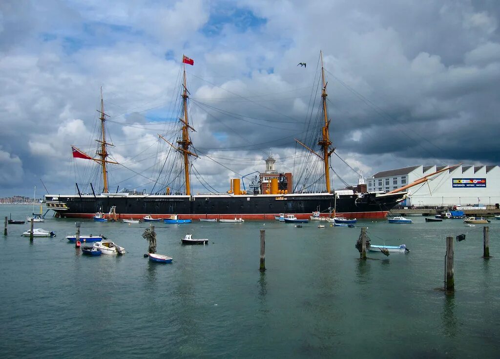 HMS Warrior Portsmouth. HMS Warrior 1860. Портсмут (Англия). Морской музей в Портсмуте Великобритания.