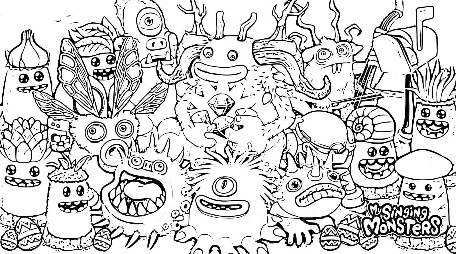 Раскраски my singing monsters