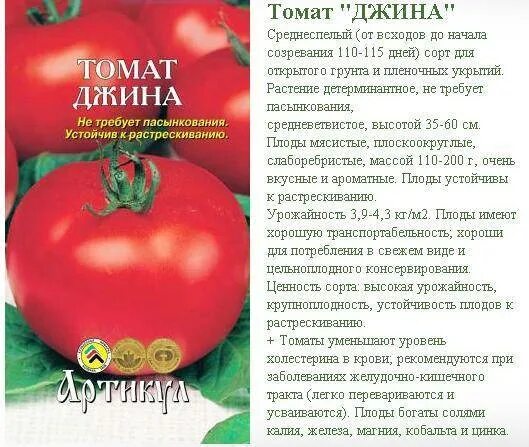 Томат "Джина" - eТеплица