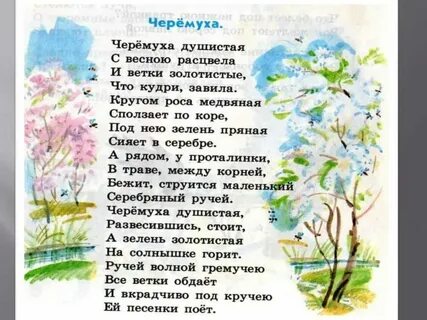 Стих черемуха 3 класс