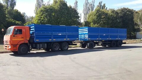 Камаз зерновоз с прицепом