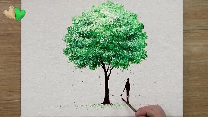 Необычные способы рисования. Рисование ватными палочками. Дерево для рисования. Рисование ушными палочками. Дерево с помощью ватных палочек.