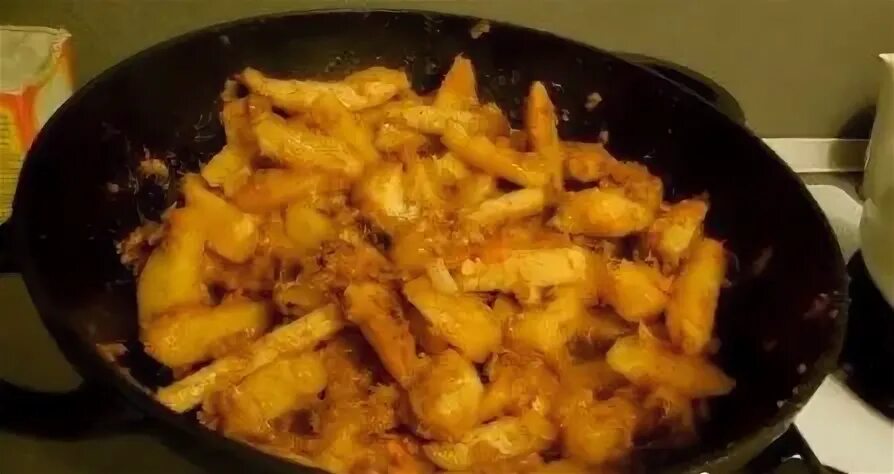 Рецепт жареной картошки с тушенкой