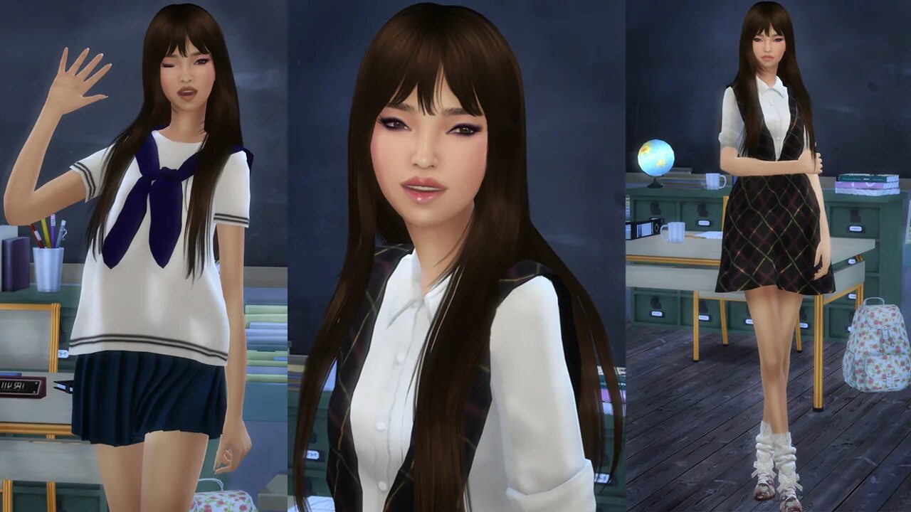 Мод сим. Sims 4 японская школьная форма. sims 4 japanese sim. японская форма симс 4. симс кореянка.