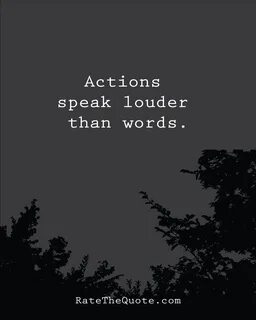Actions speak than words перевод