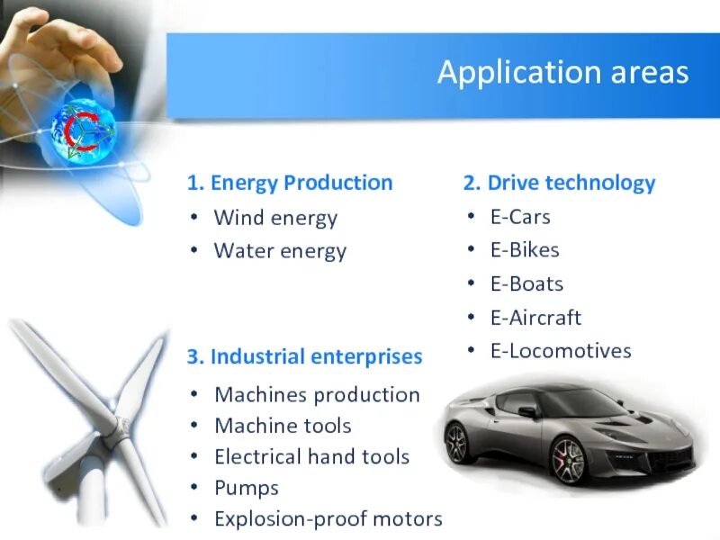 Typical efficiency of Induction Motors. Areas of application ABA. Application area SIC. O application.
