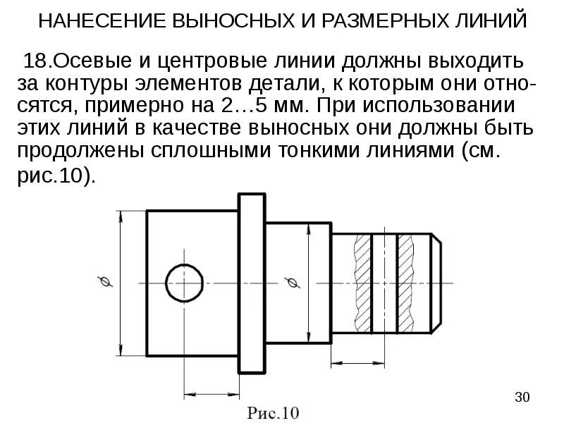Нанесение размеров на рабочих чертежах деталей - презентация, доклад, проект ска