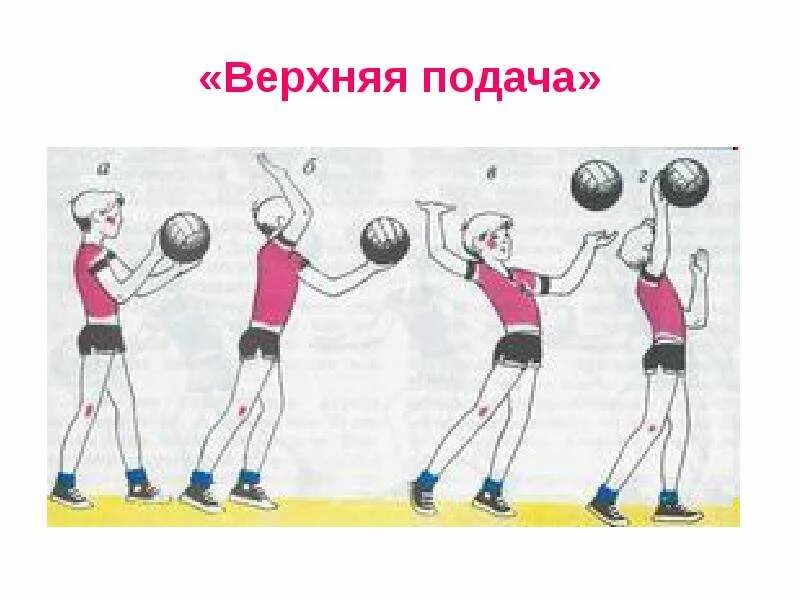 Техника выполнения верхней подачи мяча