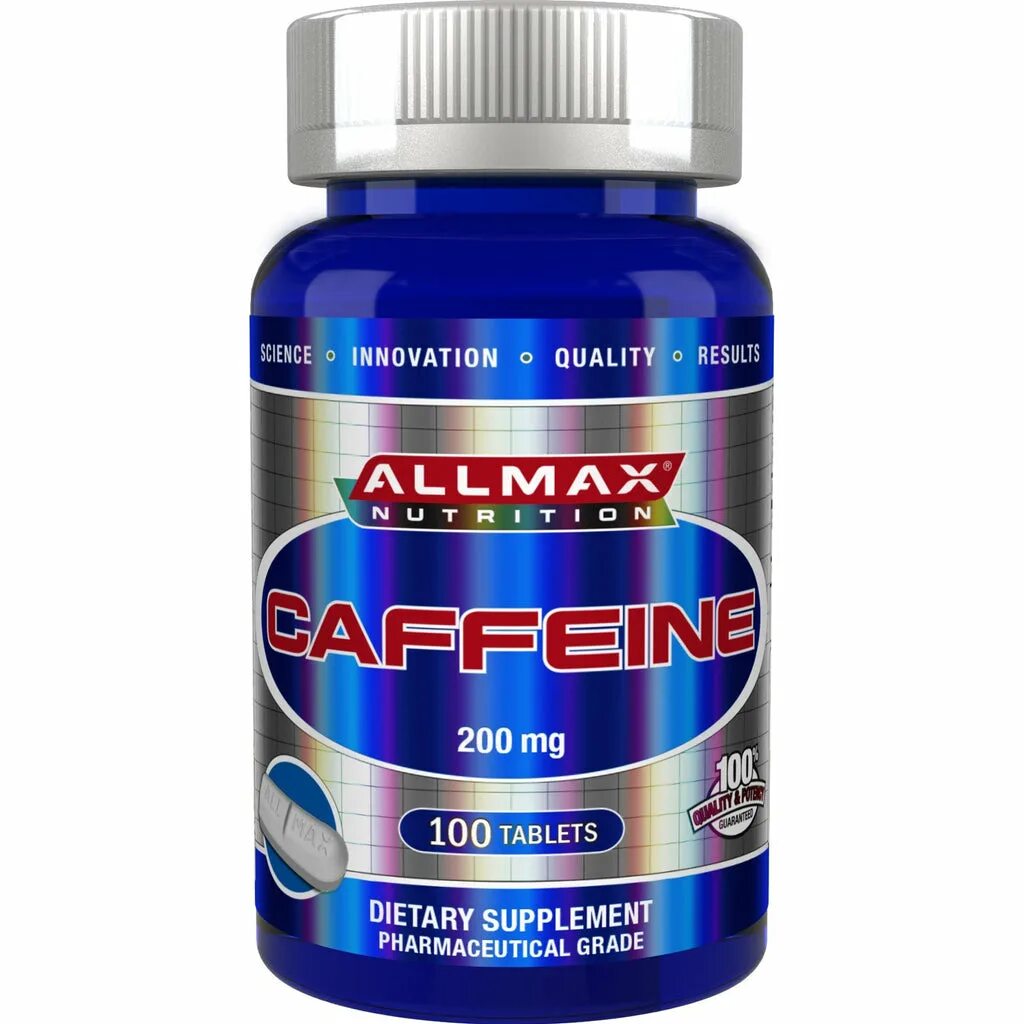 ALLMAX Nutrition, 100% чистый кофеин. ALLMAX Caffeine кофеин 200 мг. 100 Табл. Beta-Alanine ALLMAX(400g=125 порций). Кофеин спортпит. Кофеин комплекс