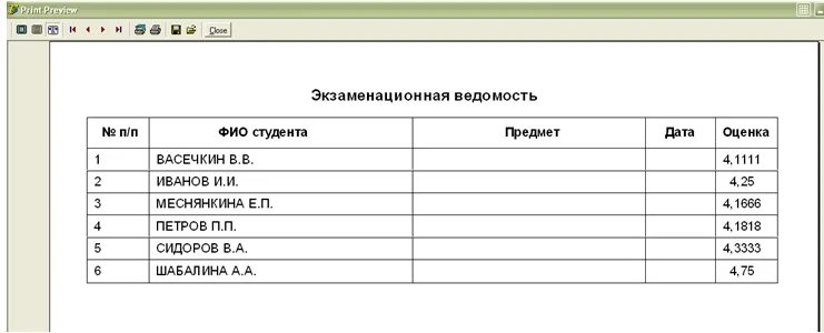Ведомость информации. Ведомость информации