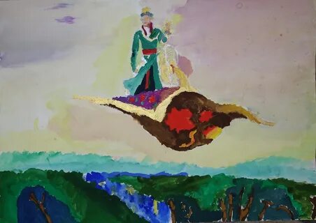 Как нарисовать ковер самолет