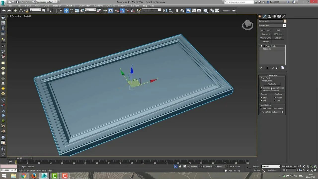 Sweep 3d max. Bevel 3ds max. модификаторы в 3д макс. 3d max modifier. bevel profile 3d max.