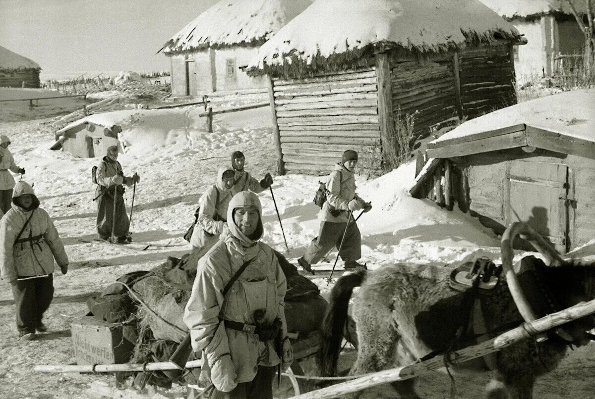 Нападение на деревню. Оккупированная деревня Партизаны 1941. Немцы в деревне зима 1941. Jagdkommando 1943.