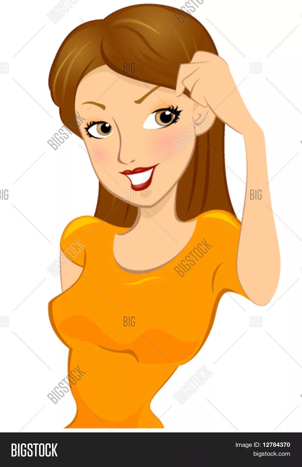 Девушка заправляет волосы за ухо. Девушка заправляет волосы за ухо. Поправляет волосы за ухо. Девушка чешет голову. Поправляет прическу.