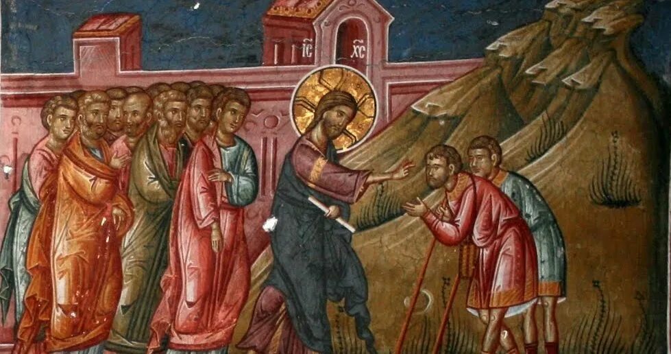 Исцеление 2. Исцеление бесноватого слепого и немого. Исцеление гергесинских бесноватых икона. Исцеление 2. Дуччо исцеление слепорождённого.