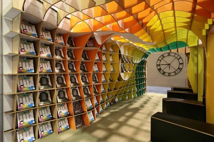Организация выставочного пространства в библиотеке проект POP UP Library exhibition :: Behance