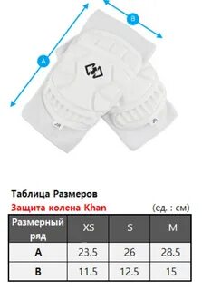 Размер защиты колена