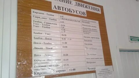 Расписание автобуса 6 мичуринск