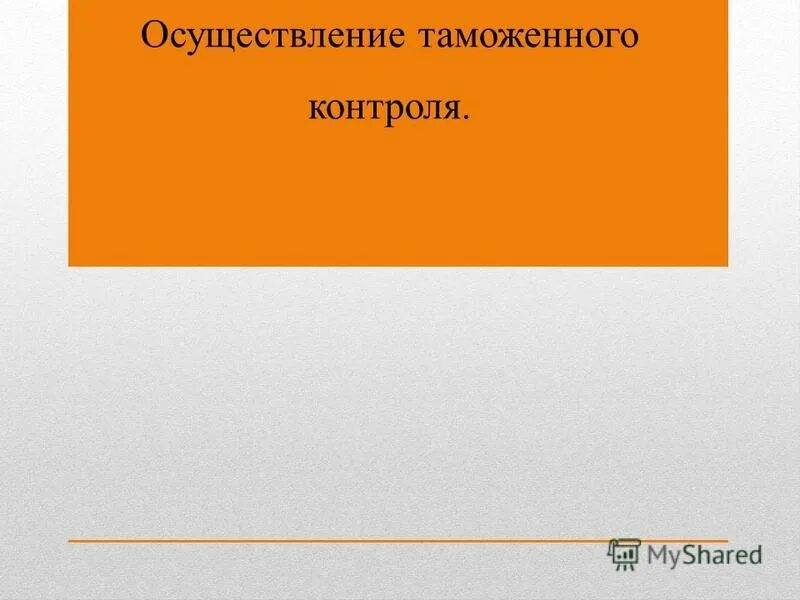 таможенный контроль реферат
